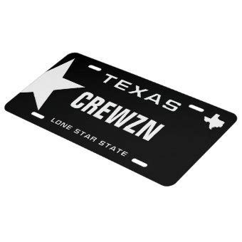 Cruising Black Texas License Plate | Zazzle