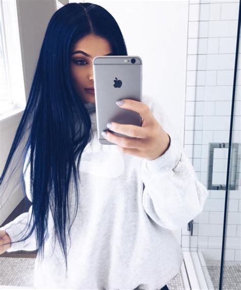 Kylie Jenner's Navy Blue Hair | Spring 2016 | POPSUGAR Beauty