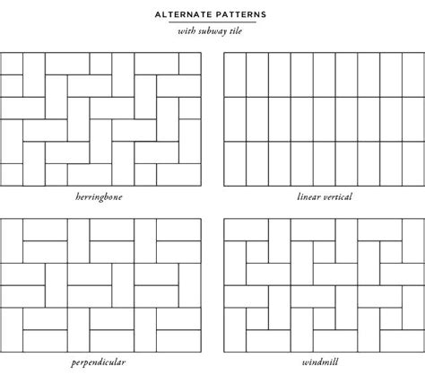 Tile Laying Patterns Pattern Names ... in 2020 | Tile design pattern ...