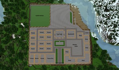 Image result for minecraft town layout | Minecraft projects, Minecraft medieval village ...