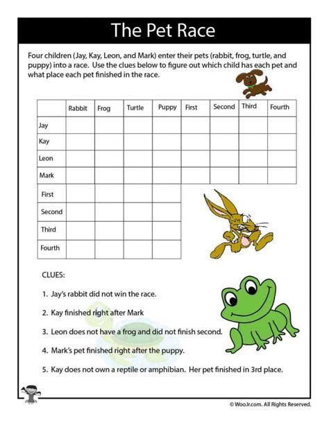 Printable Logic Puzzles for Kids | Woo! Jr. Kids Activities | Logic games for kids, Math logic ...