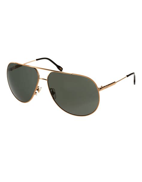 Dolce & Gabbana Dg Aviator Sunglasses in Gold for Men | Lyst