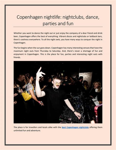 Copenhagen nightlife: nightclubs, dance, parties and fun by john root - Issuu