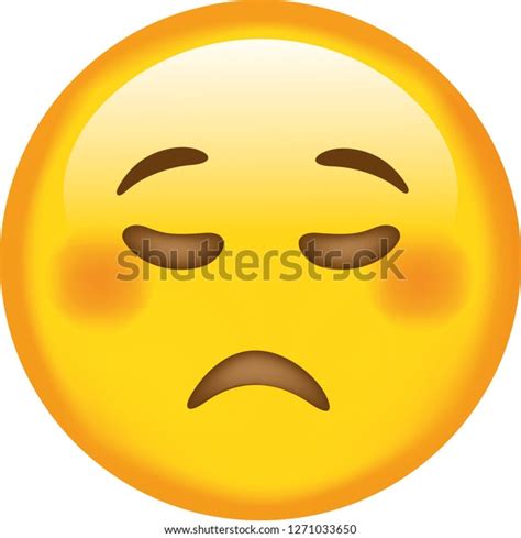 Emoji Upset Face Sad Face Cute Stock Vector (Royalty Free) 1271033650 | Shutterstock