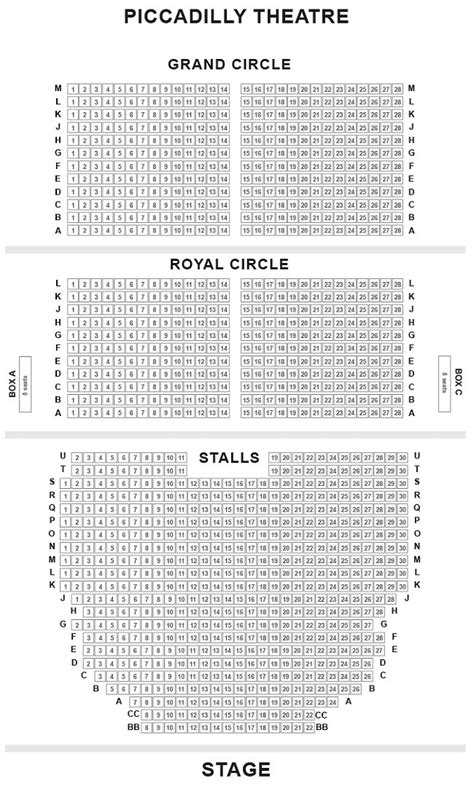 Piccadilly Theatre London Seating Plan for Shows Booking Now