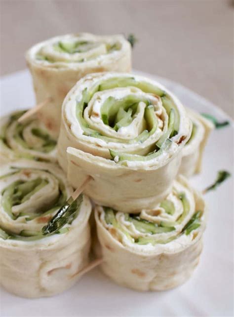 Cucumber and Cream Cheese Sandwich Rolls (with Lavash Bread) - Christina's Cucina