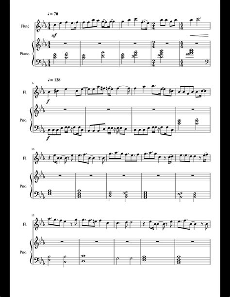 Neon Genesis Evangelion Theme flute and piano sheet music for Flute, Piano download free in PDF ...