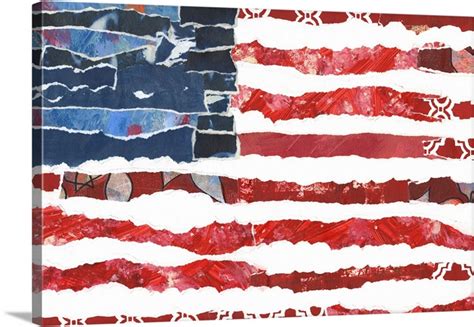 Patriotic Collage Flag I | Great Big Canvas