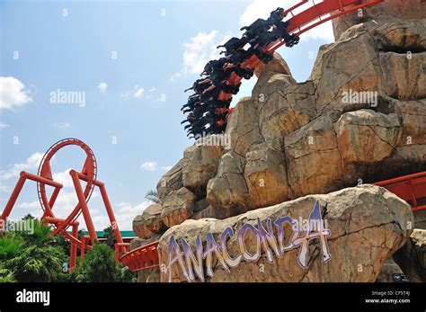 The Anaconda ride at Gold Reef City Theme Park, Johannesburg, Gauteng ...