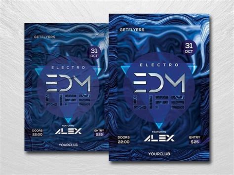 Modern EDM Music Party Flyer Template Free Download | Resource Boy