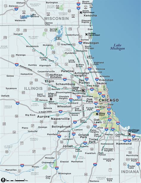 Map of Chicagoland Area | Custom Maps | Red Paw Technologies