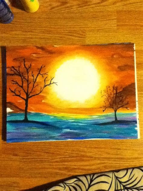 Sun painting Sun Painting, Canvas Painting, Acrylic Paintings, Easy Paintings, Paint And Sip ...