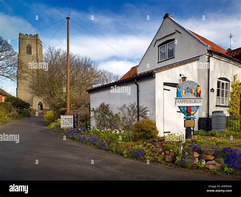 Happisburgh village centre Stock Photo - Alamy