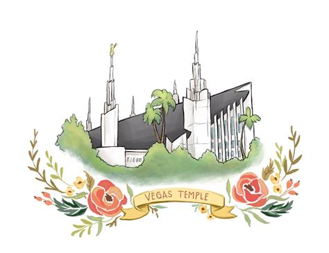 Las Vegas Temple, LDS Temple, Mormon Art, FHE, Latter Day Saint ...