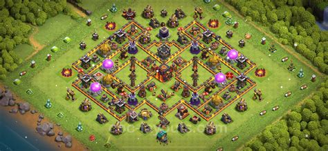 Best Base TH10 with Link, Hybrid Anti Everything - Town Hall Level 10 Base Copy - (#260)