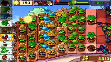 Plants vs Zombies Survival Mode Roof - YouTube