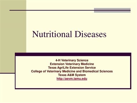 PPT - Nutritional Diseases PowerPoint Presentation, free download - ID ...