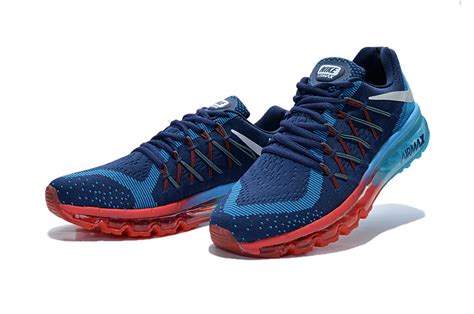 nike air max 2015 flyknit shoes Navy red