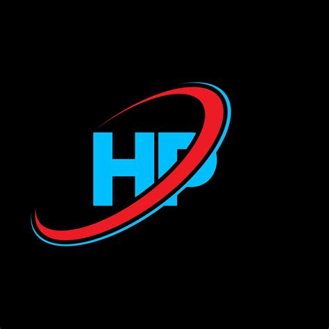 HP logo. HP design. Blue and red HP letter. HP letter logo design ...