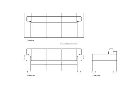 IKEA EKTORP Sofa, AutoCAD Block - Free Cad Floor Plans