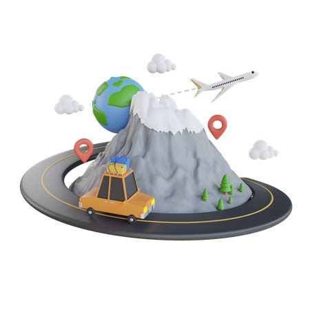 10,695 Mountain Road Trip 3D Illustrations - Free in PNG, BLEND, FBX, glTF | IconScout