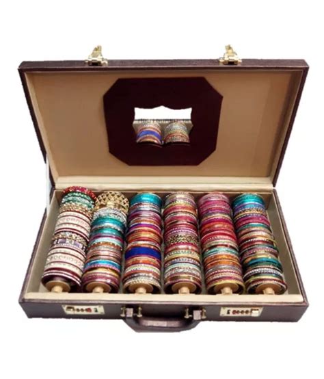 6 Rods Premium Indian Large Bangle Case Bracelet Jewelry Storage Locker Box | Bangle box ...