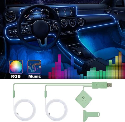 Car Led Strip Lights,Interior Lights,Ambient Lighting Kit With RGB 16 ...