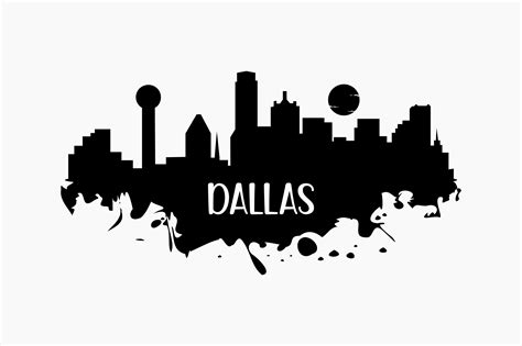 Dallas Skyline Silhouette Graphic by BerriDesign · Creative Fabrica