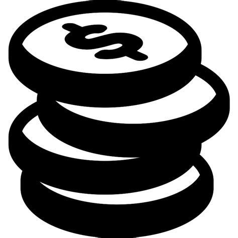 Dollar Coin Stack Vector SVG Icon - SVG Repo