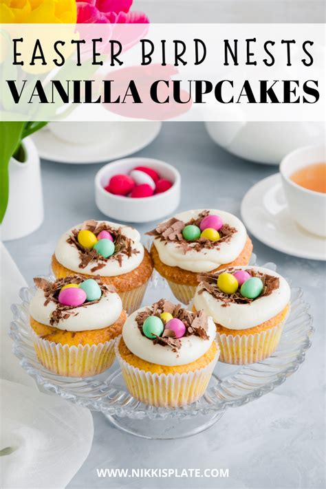 Easter Birds' Nest Vanilla Cupcakes Recipe - Nikki's Plate | Recipe | Vanilla cupcake recipe ...