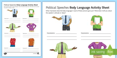 Body Language - Non-Verbal Communication Worksheets - Twinkl