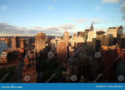 New york skyline sunrise stock image. Image of building - 800575