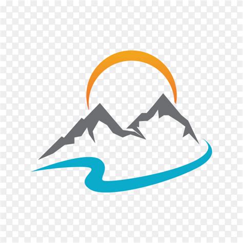 Mountain logo template on transparent background PNG - Similar PNG