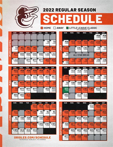 Orioles Schedule 2024 Printable - Printable Online