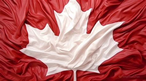 Premium AI Image | The striking red and white flag of Canada