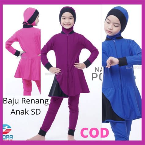 Jual Baju Renang Muslimah Anak SD Edora Nasya Kids | Shopee Indonesia