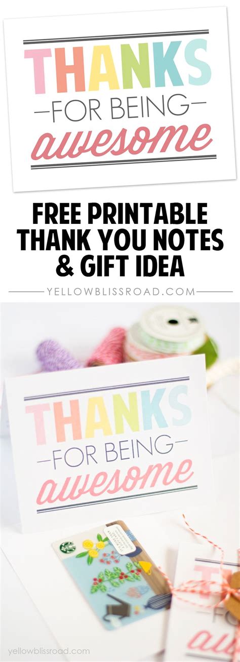 Free Printable Thank You Notes | Printable thank you notes, Diy teacher ...