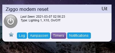 Ziggo modem reset via domoticz