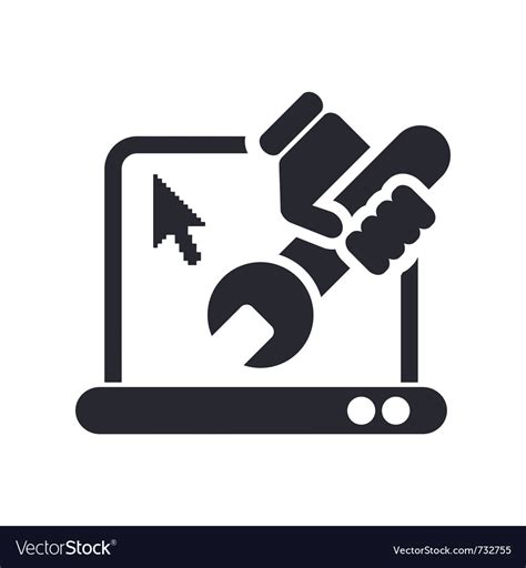 Pc repair icon Royalty Free Vector Image - VectorStock