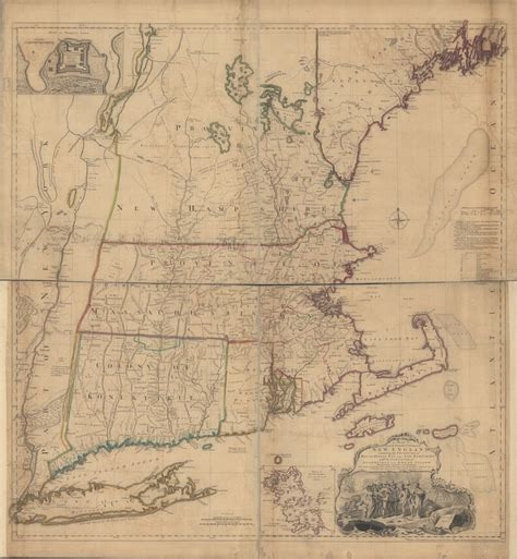 Massachusetts Historical Map 1700s Nautical Chart Print | Etsy