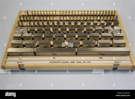 Gauge blocks used in a engineering workshop Stock Photo - Alamy