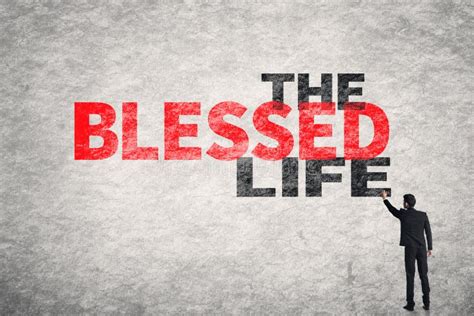 Text on Wall, the Blessed Life Stock Image - Image of believe, blessed: 48839473