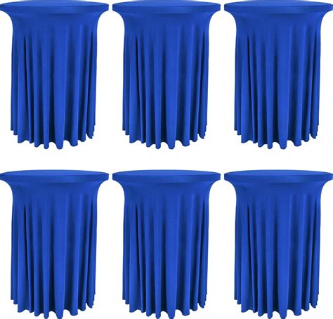 Amazon.com: 6 Pack Round Cocktail Table Cloth 32"x 43" Spandex Cocktail Table Skirt for Round ...