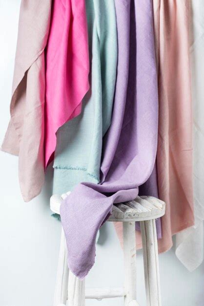 Premium Photo | Linen fabric in different colors