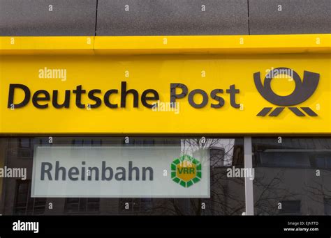 German Post Office, Deutsche Post Shop, Dusseldorf Germany Stock Photo - Alamy