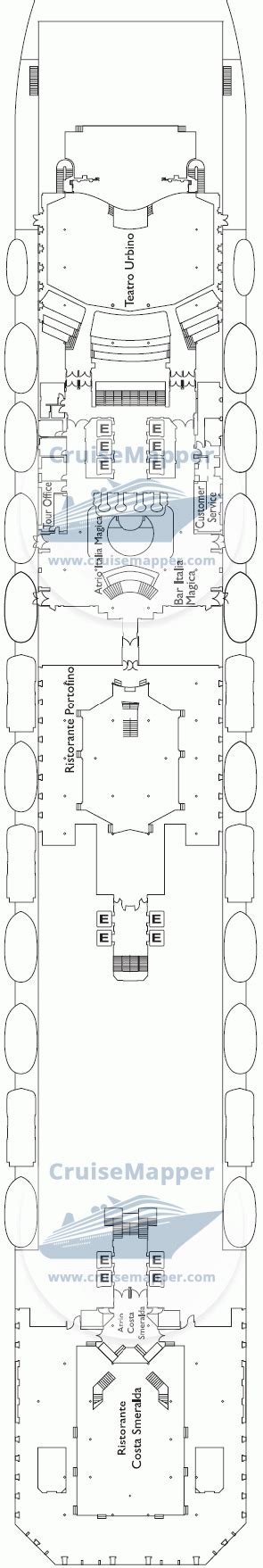 Costa Magica deck 3 plan | CruiseMapper