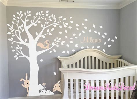 Nursery Wall Decals Wall Stickers-tree With Bunny - Etsy