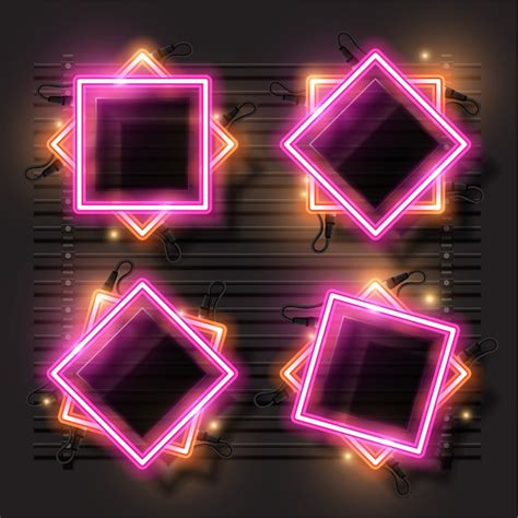 Premium Vector | Vector of neon banner design.