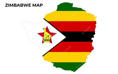 Premium Vector | Zimbabwe national flag map design illustration of ...