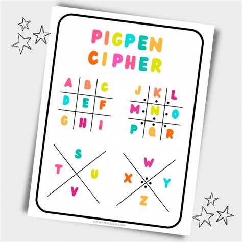 PigPen Cipher Fun for DIY Escape Rooms - Lock Paper Escape